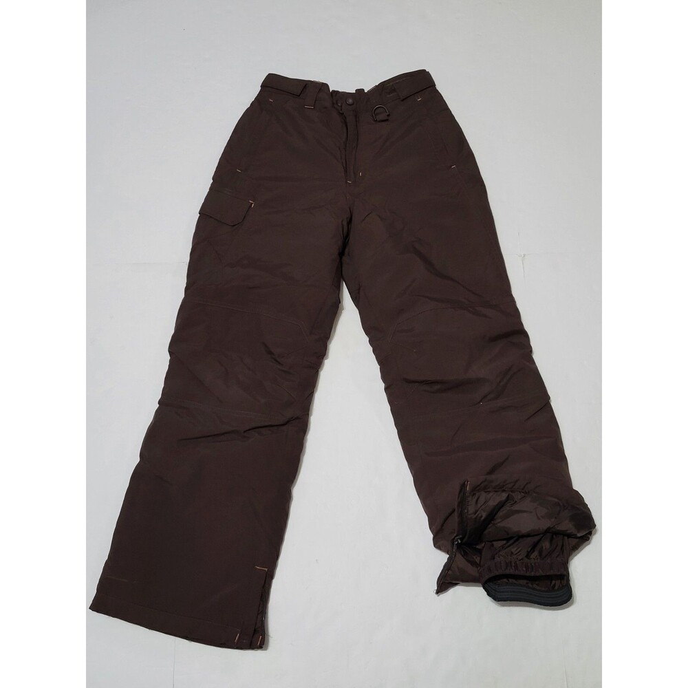L.L. Bean Thinsulate Brown Size Kid's 12 Snow Pants Zipon Leg